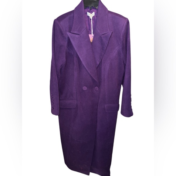 14. Sergio Hudson x Target Tailored Long Overcoat Purple Coat NWT Size 1x NWT SD - Picture 2 of 10